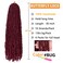 ZRQ Butterfly Locs 30 Inch Burgundy Distressed Locs Crochet Hair, Pre-looped 6Packs Crochet Faux Locs Braids,Long Goddess Locs Synthetic Hair Extensions (6 Packs BUG#)