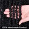 ZRQ 42 Inch Butterfly Locs Crochet Braids Hair Pre-looped Super Long Distressed Locs Synthetic Handmade Crochet Soft Locs Bohomian Goddess Locs Hair Extensions (6 Pack 1B#)