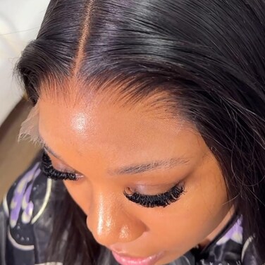 Lashey 5x5 HD Lace Closure, Natural Black HD Closure Pre Bleached Knots Pre Plucked Hairline Straight Human Hair 14 Inch