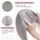 Elailite Hair Toppers for Women Real Human Hair Topper Thinning Thin 5.1"x2.8" Silk Base Clip in Remy Hairpieces 16 Inch Grey