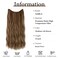 SARLA Invisible Wire Hair Extension with 3 Clips Synthetic Long Beach Wave Hairpiece Transparent Adjustable Headband for Women 24 Inch Medium Ash Brown