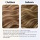 SARLA Invisible Wire Hair Extension with 3 Clips Synthetic Long Beach Wave Hairpiece Transparent Adjustable Headband for Women 24 Inch Medium Ash Brown