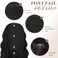 FESHFEN Ponytail Extensions - 26 inch Drawstring Long Curly Wavy Clip in Ponytails Synthetic Hair Piece Pony Tail Hairpieces for Women, Black