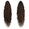 FESHFEN Ponytail Extensions - 26 inch Drawstring Long Curly Wavy Clip in Ponytails Synthetic Hair Piece Pony Tail Hairpieces for Women, Dark Brown Highlighted Auburn