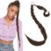 Hairro Long Braided Ponytail Extension DIY Wrap Around Ponytails Synthetic Yaki Straight Braiding Pony Tails Hairpiece For Women 34 Inch #8B
