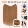 Halo Hair Extensions Real Human Hair,S-noilite Halo Hair Extensions,Halo Hair Extension for Women,100% Human Hair Halo Extensions,Halo Hair 65g/16inch 06 Light Brown