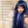 Dark Blue Wig with Bangs for Women Long Straight Wig Blue Hair Wigs Heat Resistant Synthetic Wigs
