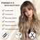 Lativ Blonde Wig With Bangs Long Wavy Curly Ombre Wig with Dark Root Synthetic Heat Resistant Wigs for Women Daily Party Use 26 Inches