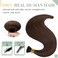 MY-LADY I Tip Hair Extensions Human Hair 100 Strands 22 Inch Medium Brown Pre Bonded ITip Human Hair Extensions Cold Fusion Stick Tip Hair Extensions 50g
