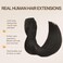 DOORES Human Hair Wire Hair Extensions Dark Brown to Chestnut Brown 16 Inch 95g Wire Hair Extensions Straight Invisible Hairpiece with Transparent Line