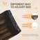 DOORES Hair Extensions Real Human Hair, Balayage Dark Brown to Chestnut Brown 16 Inch 95g Straight Remy Hair Extensions Invisible Hairpiece Wire Extensions with Fish Line for Women