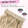 REECHO Clip in Hair Extensions, 20&rdquo; One Piece Hair Extension Clip in Wefts Long Thick Beach Wavy Natural Soft Synthetic Hairpieces for Women, Dark Ash Blonde