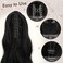 FESHFEN Ponytail Extensions, Long Claw Clip in Ponytail Hairpiece Synthetic Pony Tails Hair Piece Natural Wavy Hairpieces for Women, 20 inch Black