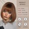 Brown Bob Wig With Bangs Short Brown Wig for Women 12 Inch Straight Bob wig with Bangs Synthetic Colorful Cosplay Daily Party Use (Brown,12Inch)