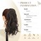 FESHFEN Wavy Ponytail Extension, Natural Curly Wrap Around Ponytails Dark Brown Hair Piece Synthetic Long Clip Pony Tail Hairpieces for Women, 14 inch