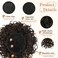 PEACOCO Messy Bun Short Curly Ponytail Extension Elastic Drawstring Loose Hair Bun Hair Pieces for Women with Thinning Hair High Temperature Synthetic Fiber Hair Bun Extension 80g
