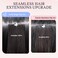 DOORES Invisi Edge Clip in Hair Extensions 14 inch 110g 7pcs, Virgin Real Human Hair PU Clip in Extension Invisible Seamless Natural Thickening Hairstyle, 4A Chocolate Brown