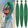 Green Pre Stretched Braiding Hair 30 Inch Box Braid Hair Extensions 3 Packs Yaki Texture Pre feathered Braids Hair Easy to Use