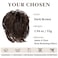 CJL HAIR Large Messy Bun Hair Piece Wavy Curly Scrunchies Synthetic Chignon Ponytail Hair Extensions Thick Updo Hairpieces for Women Dark Brown