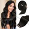 Tape in Hair Extensions Human Hair, 14 Inch Human Hair Tape in Extensions 20Pcs Natural Black Tape Ins Human Hair Extensions for Women Seamless Tape in Hair Extensions Real Human Hair (1B#, 14 Inch)