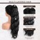 Drawstring Ponytail Extension 24 Inch Pony Tails Hair Extensions Long Curly Wavy Black Ponytail Hair Extension Natural Synthetic Ponytail Hair Pieces for Women (Black)