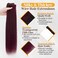 Human Hair Extensions Thick Ends Invisible Wire Real Human Hair with 2 Fish Lines Thicker Hairpieces 18inch 100g Wine Red Hair Extensions Straight Thicker Hairpieces for women #99J