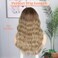 Blonde Wig with Bangs Dirty Blonde Wig for Women Long Wavy Curly Heat Resistant Fiber Synthetic for Daily Party Use (20inch)