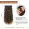 Flufymooz Clip in Hair Extensions, 4PC 100％ Pure Protein Silk Hair Extensions Long Soft Natural Hairpiece 20 Inch Curly Hair Extension for Women (Brown to Dirty Blonde)