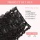 FLUFYMOOZ 9PCS Clip in Hair Extensions 22 Inch Curly Hair Extension Long Soft Synthetic Hairpieces for Women (Black Brown)