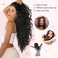 FLUFYMOOZ 9PCS Clip in Hair Extensions 22 Inch Curly Hair Extension Long Soft Synthetic Hairpieces for Women (Black Brown)