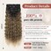 LONAI 4PC Clip in Hair Extensions, 100％ Pure Protein Silk Curly Hair Extension for Women, 26 Inch Long Soft Natural Hair Extensions-Dark Brown to Medium Brown Light Roots