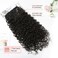LONAI 4PC Clip in Hair Extensions, 100％ Pure Protein Silk Curly Hair Extension for Women, 26 Inch Long Soft Natural Hair Extensions-Dark Chocolate Brown