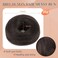 Benehair Human Hair Messy Bun Hair Piece Scrunchies Real Human Hair Thick Updo Hairpiece for Daily Wear Real Hair Ponytail Extension for Women Girls-Natural Black