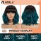 NOBLE Synthetic Curly Bob Wig With Bangs Short Bob Wigs Ombre Brown To Green Color Women's Shoulder Length Wigs Curly Wavy Wig Heat Resistant Colorful Daily Party Wig.