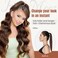 Flufymooz 4PCS Half Up Half Down Ponytail Extension Set, Fake Ponytail Soft Synthetic Hairpiece for Women, Long Thick Clip in Hair Extensions Wavy Fuller High Wrap Around (Black Brown 22In)