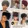 PHOCAS 3Packs 10''Short Crochet Hair Jumpy Wand Curl Weave Crochet Braids Afro Curl Synthetic Hair Extensions for Women (6mm) #1B/27 Black to Blonde