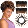 PHOCAS 3Packs 10''Short Crochet Hair Jumpy Wand Curl Weave Crochet Braids Afro Curl Synthetic Hair Extensions for Women (6mm) #1B/27 Black to Blonde