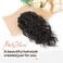 Flufymooz Ponytail Extension, 12" Short Claw Ponytail Extension Wavy Curly Jaw Clip in Pony tails Hair Extension Natural Synthetic Hairpiece for Women (Black Brown)