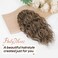 Flufymooz Ponytail Extension, 12" Short Claw Ponytail Extension Wavy Curly Jaw Clip in Pony tails Hair Extension Natural Synthetic Hairpiece for Women (Brown Ash Blonde)