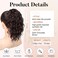 Flufymooz Ponytail Extension, 12" Short Claw Ponytail Extension Wavy Curly Jaw Clip in Pony tails Hair Extension Natural Synthetic Hairpiece for Women (Dark Chocolate Brown)