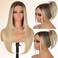 Blonde Wigs Glueless Wigs for Women Pre Plucked Pre Cut Lace Front Wigs for Beginners Ombre Blonde Long Layered Straight Wigs Synthetic 26 Inches Middle Part Wig for Girls Daily Party Use
