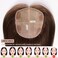 starluck Hair Toppers for Women Real Human Hair, 5""*5.5""Large Coverage Honey Brown Hair Topper No Bangs,100% Real Human Hair Toppers for Women with Thinning Hair,Cover Gray Hair Roots, 12 Inch