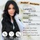 NAYOO Long Wavy Wigs for Women Black Middle Part Wig Synthetic Heat Resistant Fiber Women Wigs for Daily Party Use 26 Inch (Black)