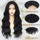NAYOO Long Wavy Wigs for Women Black Middle Part Wig Synthetic Heat Resistant Fiber Women Wigs for Daily Party Use 26 Inch (Black)