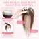 Hairro Clip in Bangs 100% Real Human Hair, Wispy Bangs 360&deg; Cover 3D Clip on Hair for Women, Fake Bangs Air Bangs for Daily Wear Hairpieces Hair Extensions, 8 Inch Dark Brown