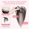 Hairro Clip in Bangs 100% Real Human Hair, Wispy Bangs 360&deg; Cover 3D Clip on Hair for Women, Fake Bangs Air Bangs for Daily Wear Hairpieces Hair Extensions, 8 Inch Black