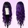 Purple Wig with Bangs for Women, 26 inch Long Wavy Ombre Purple Wig with bangs, Body wavy Wavy Synthetic Wigs for Christmas Cosplay Halloween Daily Party Use