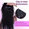 IDN BEAUTY Clip In Hair Extensions Real Human Hair, 20 Inch 120g 7pcs Natural Black Kinky Curly Human Hair Clip In Extensions Remy Virgin Human Hair Clip Ins Real Human Hair Black Women Thick Hair