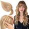 SEGO 100% Real Human Hair Toppers with Bangs,Silk Base 150% Density Clip in Topper Top 2.7&rdquo;x5.1&rdquo; Hair Pieces for Women with Thinning Hair/Hair Loss Cover Gray Hair