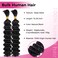 Lashey Human Braiding Hair Bulk Human Hair for Braiding Deep Wave 100% Virgin Hair Bulk 100g 2 Bundles/Pack No Weft Human Hair Extensions For Boho Braids Knotless Box Braid Natural Black 16 Inch